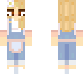 +she picked up a spade and an apron, with a smile, with a smile, with a smile.+