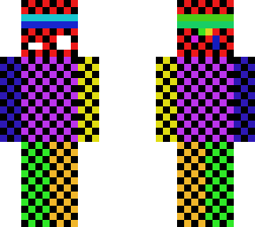 black&rainbow cube skin