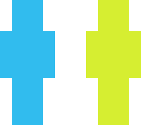 blue and yellow