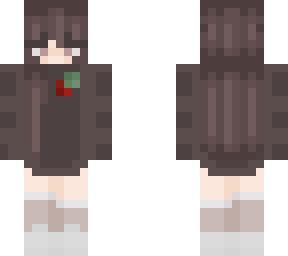 brown hair oversized tee