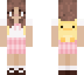 cute girl with duck backpack
