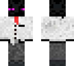 enderman with white suit and tie