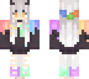 rainbow demon girl