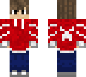 red+silver jacket with creeper on back