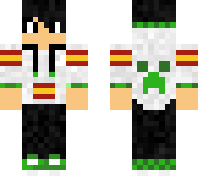 spanish boy with white and green sweatshirt and with spanish flags