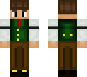 a man wearing a green  vest