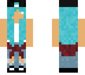 blue hair skater girl