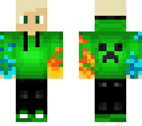 creeper man flame hands blond
