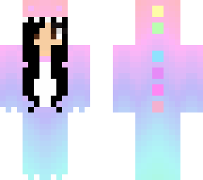 dino girl black hair with brown eyes
