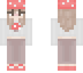 mushroom girl with blonde hair