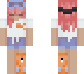 pink hair fish girl