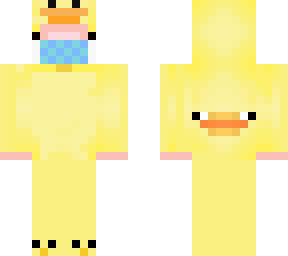 pixel pig with a mask and duck suit