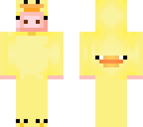 pixel pig with duck suit