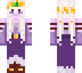 purple skin white hair queen elf