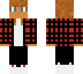 red flannel hoodie boy (fixed for the last time no more fixes)