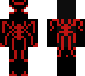spider man black and red