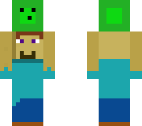 steve holding baby slime