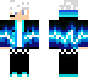 blue lightning white hair
