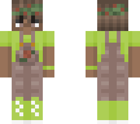overalls and light green t-shirt