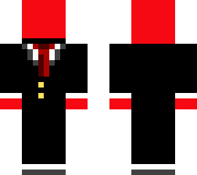 red chef in suit