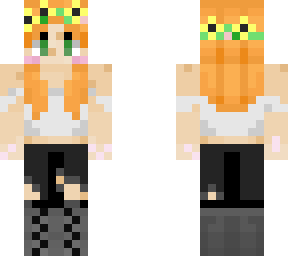 red head in a flower crown