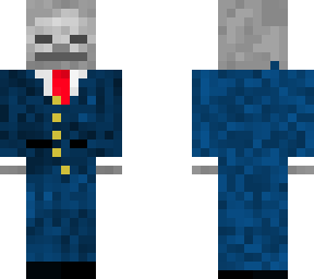 skeleton in a suit