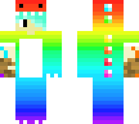 the rainbow dino with the infinity gauntlet