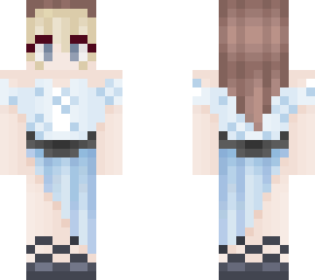 blue - white dress