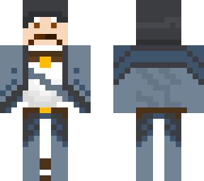 blue with cape