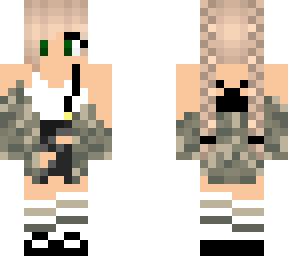 camo girl w/ short black overalls {fixed}