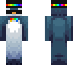 penguin rainbow hat