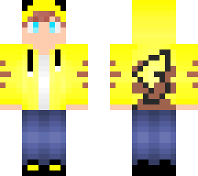 pikachu hoodie boy (brown hair)