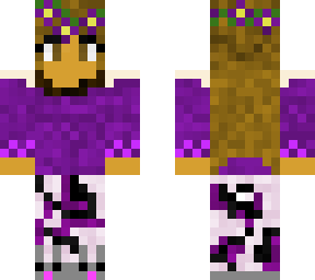 purple flower crown girl