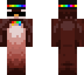 red penguin rainbow hat