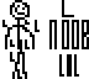 stick man with lots of l's