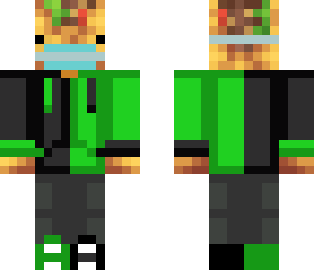 taco green hoodie with mask