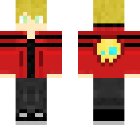 teen boy red adidas w/ blond hair and green eyes