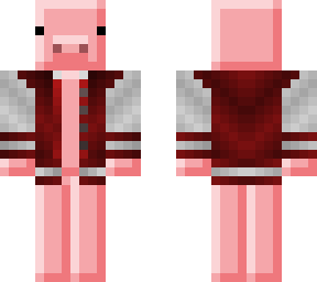 blocky pig whit red jacket