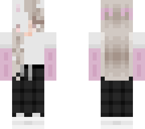 egirl with a half bunny mask-