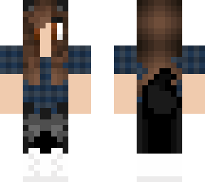 girl with plaid, tail, ears.