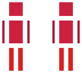 red and white