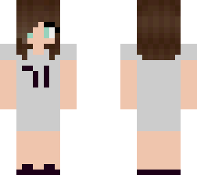 short hair(brown) t-shirt dress