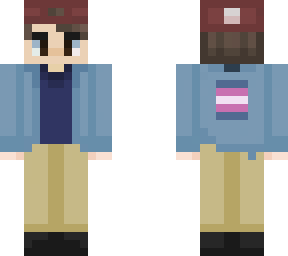 simple trans boy with jean jacket(recolored)