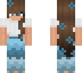 blue flower girl