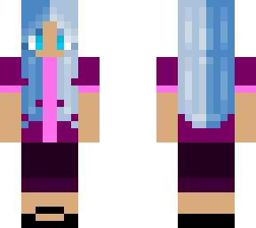 blue haired girl