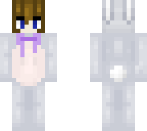 celest in a bunny onesie