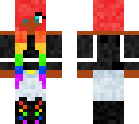 girl with rainbow hair
