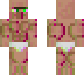glitched muscly villager