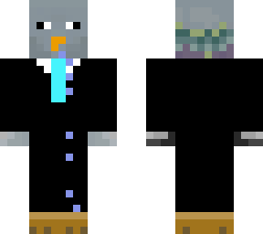 pigeon in suit drooling