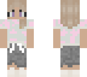 pink tiedie short haired blonde